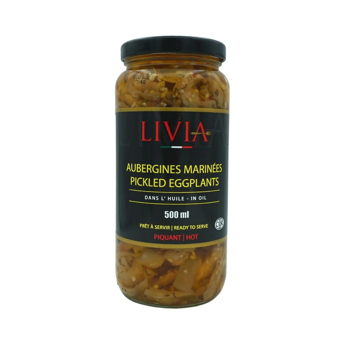 Aubergines marinées chaudes Livia