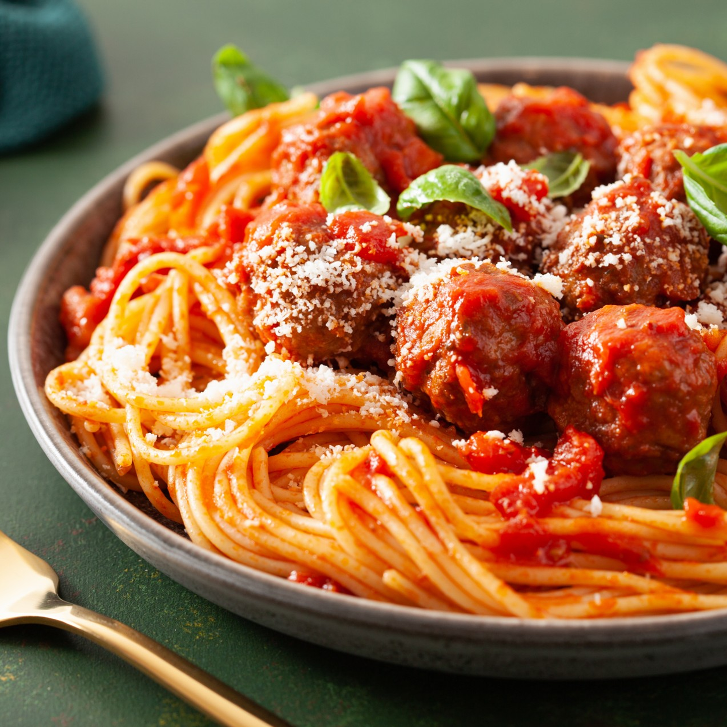 Spaghetti Meatball Plate