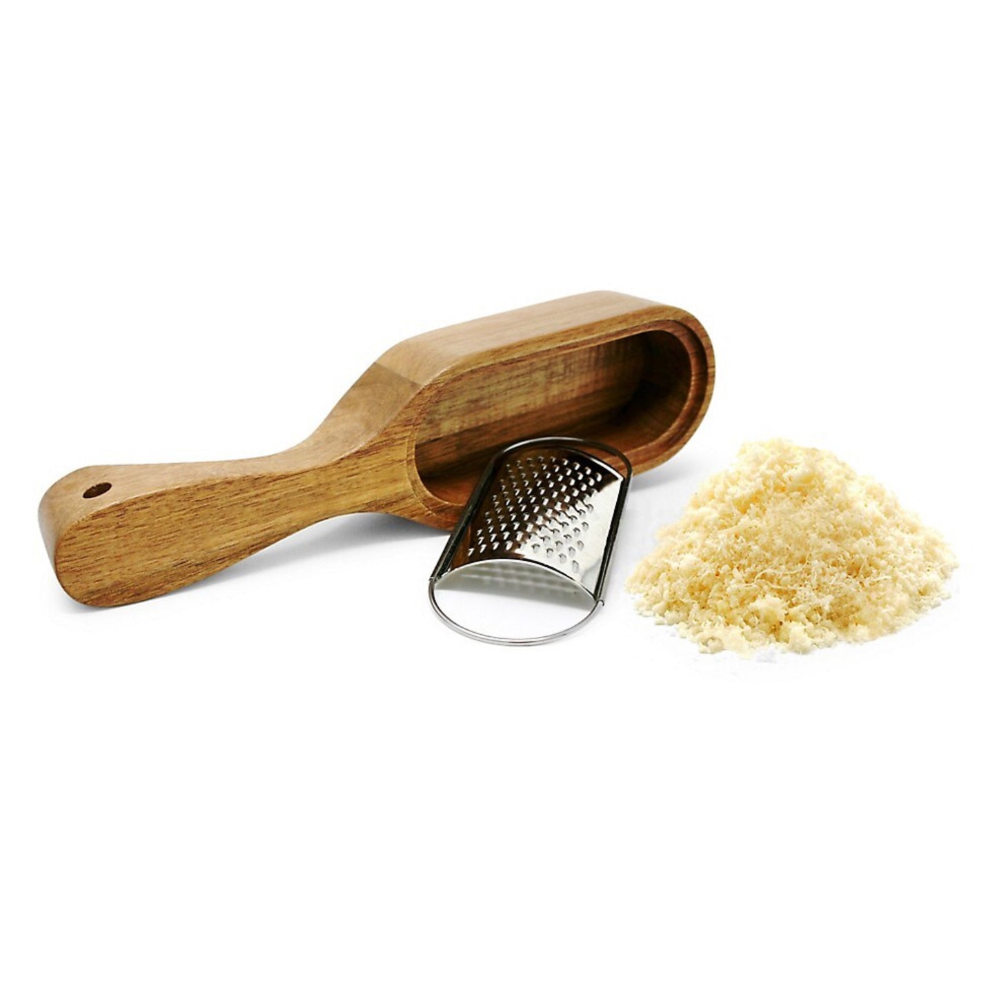 Acacia Wood & Stainless Steel Cheese Grater